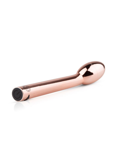 Золотистый вибратор для G-стимуляции Rosy Gold G-spot Vibrator - 22 см.