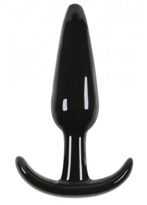 Гладкая черная анальная пробка Jelly Rancher T-Plug Smooth - 10,9 см.