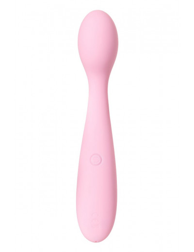 Нежно-розовый клиторальный вибратор Keri Pale Pink - 17 см.