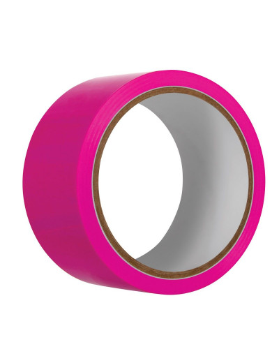 Розовая лента для бондажа Pink Bondage Tape - 20 м.
