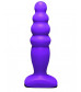 Фиолетовый анальный стимулятор Small Bubble Plug - 11 см.