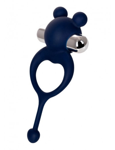 Синее виброкольцо с хвостиком JOS MICKEY
