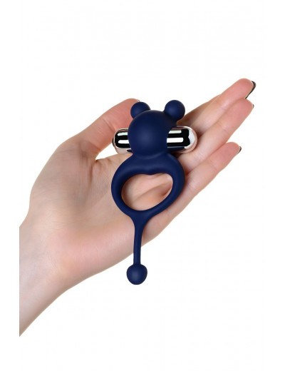 Синее виброкольцо с хвостиком JOS MICKEY