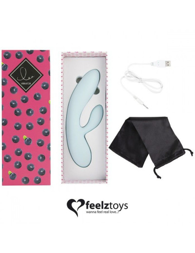 Нежно-голубой вибратор-кролик Lea Rabbit Vibrator - 20,2 см.