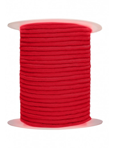 Красная веревка для связывания Bondage Rope - 100 м.