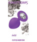 Средняя фиолетовая анальная пробка Emotions Cutie Medium с прозрачным кристаллом - 8,5 см.