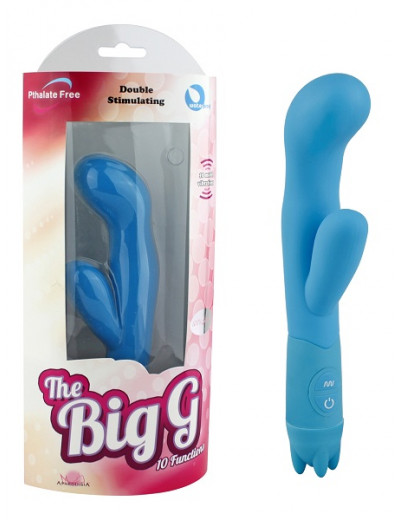 Вибростимулятор точки G The Big G голубого цвета