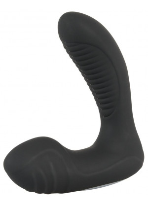 Черная анальная втулка с вибрацией и функцией нагрева Warming   Vibrating Butt Plug