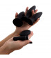 Набор из 3 чёрных анальных пробок Richie с пультом ДУ