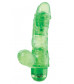 Зелёный гелевый вибраторJELLY JOY 6INCH 10 RHYTHMS GREEN - 15 см.