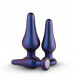 Набор из 3 фиолетовых анальных пробок Comets Butt Plug Set