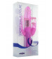 Розовый вибратор RABBIT DUAL PLEASURE с клиторальным и анальным стимуляторами - 22 см.