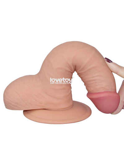 Телесный фаллоимитатор-реалистик 7.5  The Ultra Soft Dude - 18 см.