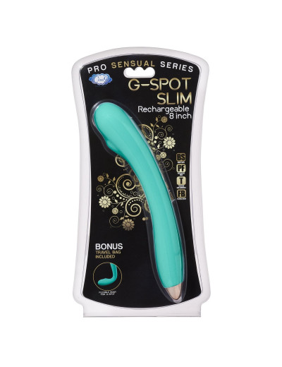 Зеленый гибкий вибратор Cloud 9 G-Spot Slim Flexible Vibrator - 16 см.