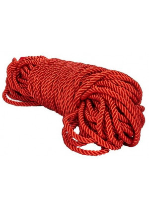 Красная веревка для связывания BDSM Rope - 30 м.