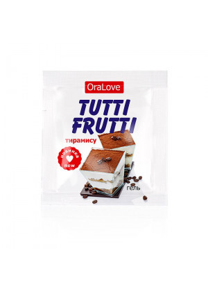 Пробник гель-смазки Tutti-frutti со вкусом тирамису - 4 гр.