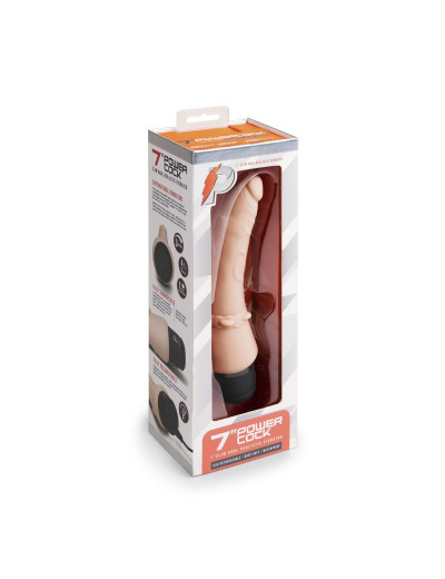 Телесный анальный вибратор 7  Slim Anal Realistic Vibrator - 20 см.