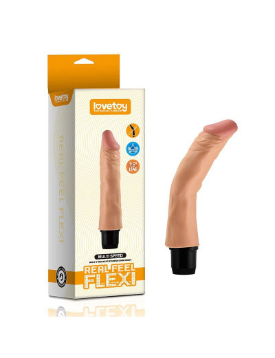 Гнущийся в стороны вибратор-реалистик FLEXI - 24 см.
