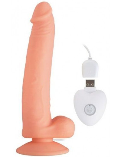 Телесный вибратор SEDUCER 20 Function Long John - 21,5 см.