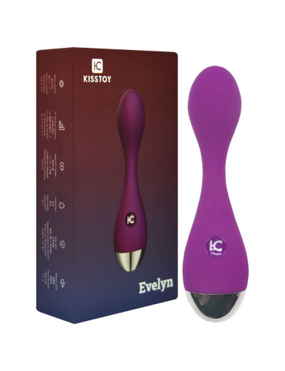 Фиолетовый вибромассажер G-Spot Evelyn - 15,1 см.