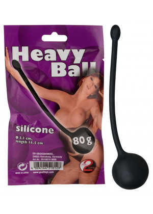 Чёрный вагинальный шарик Heavy Ball