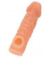Телесная закрытая насадка с шершавой головкой Cock Sleeve 007 Size S - 13,8 см.