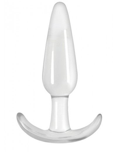 Прозрачная анальная пробка прозрачная Jelly Rancher T-Plug Smooth - 11 см.
