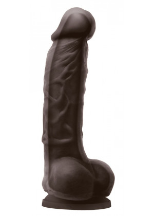 Коричневый фаллоимитатор Dual Density 5 Dildo - 17,3 см.