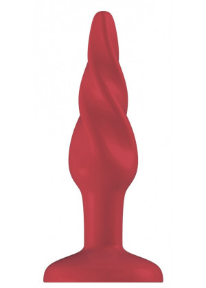Красная витая анальная пробка Rounded 5 Inch - 12,7 см.