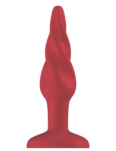 Красная витая анальная пробка Rounded 5 Inch - 12,7 см.