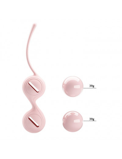 Нежно-розовые вагинальные шарики на сцепке Kegel Tighten Up I