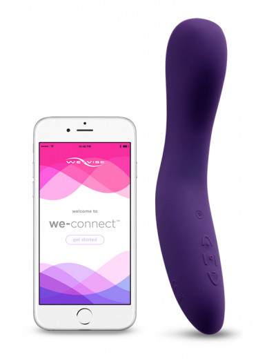 Фиолетовый вибромассажёр We Vibe Rave Purple - 19,3 см.