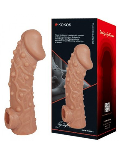 Насадка на фаллос с отверстием для мошонки EXTREME SLEEVE - 17,6 см.