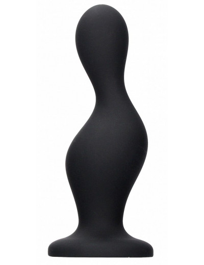 Черная анальная пробка Wave Butt Plug - 11,3 см.