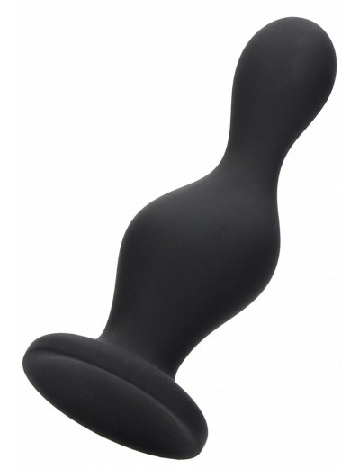Черная анальная пробка Wave Butt Plug - 11,3 см.