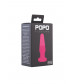 Розовая анальная втулка с закруглённой головкой POPO Pleasure - 12,4 см.