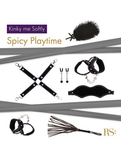 БДСМ-набор в черном цвете Kinky Me Softly