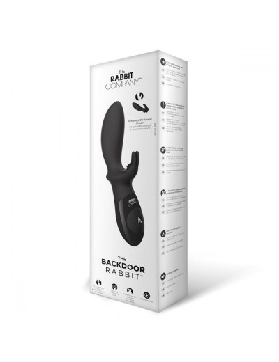 Чёрный вибратор для стимуляции простаты BACKDOOR RABBIT