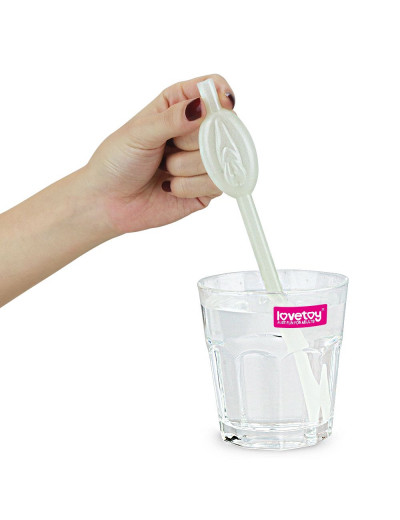 Светящиеся в темноте трубочки для напитков в виде вагины Pussy Straws - 9 шт.