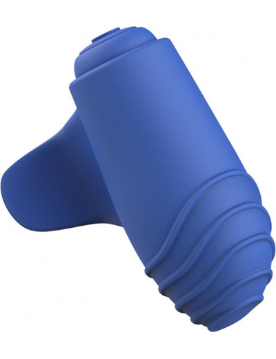 Синий вибростимулятор на пальчик Bteased Basic Finger Vibrator