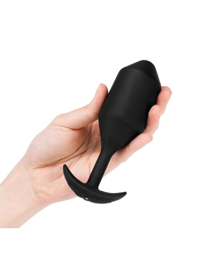 Черная вибропробка для ношения Vibrating Snug Plug 5 - 16,5 см.