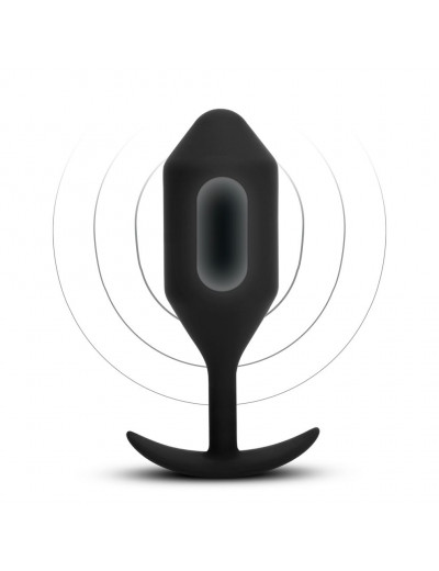 Черная вибропробка для ношения Vibrating Snug Plug 5 - 16,5 см.