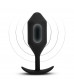 Черная вибропробка для ношения Vibrating Snug Plug 5 - 16,5 см.