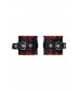 Черные наручники с красной окантовкой