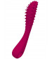 Малиновый вибратор Temptation Wand с шипиками - 22 см.