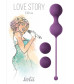 Набор фиолетовых вагинальных шариков Love Story Diva