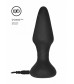 Черный анальный вибромассажер N 81 Rechargeable Remote Controlled Butt Plug - 14 см.