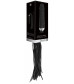 Черная плеть с рукоятью-фаллосом Whip with Realistic Silicone Dildo - 45,5 см.