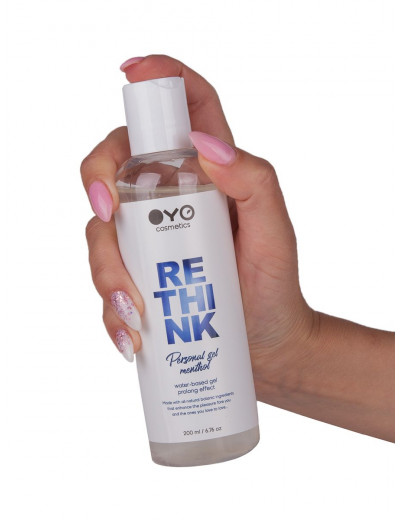 Увлажняющий гель на водной основе с пролонгирующим эффектом OYO Personal Gel Menthol - 200 мл.