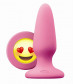 Розовая силиконовая пробка среднего размера Emoji ILY - 10,2 см.